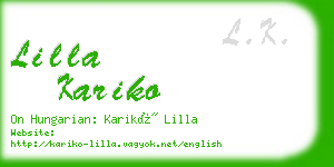 lilla kariko business card